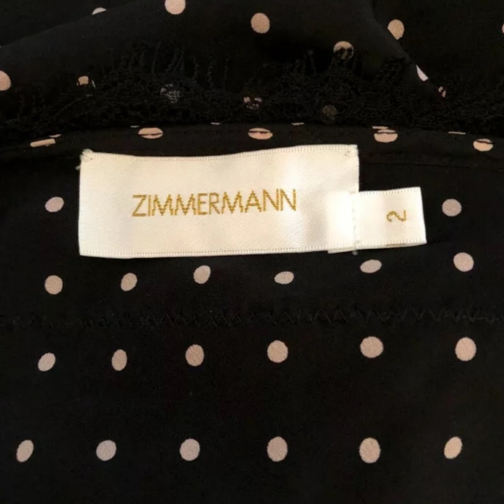 ZIMMERMANN WOMENS POLKA SILK SLIP DRESS SIZE 2 - Picture 5 of 8